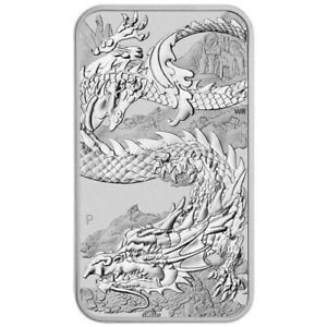 2023 Australia Dragon Bar BU 1 oz .999 Silver Coin Bar in flip PERTH MINT