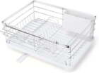Countertop Dish Drying Rack, Stainless Steel Dish Drainer with Utensil Holder,