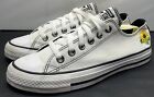 Converse All Star Chuck T Lo Ox Embroidered Sunflower Womens 7.5 Shoes READ