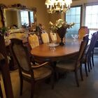 Henredon Dining Room Set Dining Table 8 Chairs Leafs Pads Vintage
