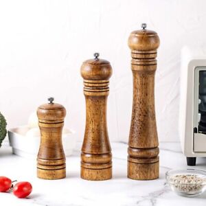 Kitchen Tools Cooking Pepper Grinder Hand Movement Wood Pepper Mill