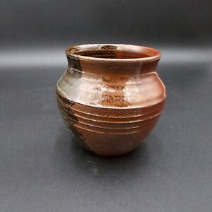 New ListingGil Studio Art Pottery Vase Handmade Signed Brown 4.5 tall
