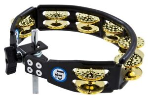 NEW LP Latin Percussion LP179 Mountable Cyclops Tambourine DIMPLED BRASS JINGLES