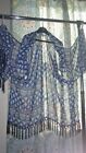 Transparent Ethnic Chiffon Scarf Jacket Cardigan with Tassels One Size FIts All