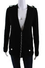 Marc By Marc Jacobs Womens Cashmere Long Sleeve Cardigan Sweater Black Size M