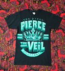 Used Authentic Pierce The Veil black+green logo T-Shirt Unisex Medium