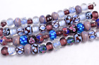 New 4 strands of Fine Murano Lampwork Glass Beads - 12mm Patterned - A7199c