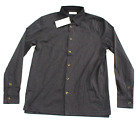 New $425 LUCIANO BARBERA Cotton Button Sport Shirt Men's SMALL Dark Gray ITALY