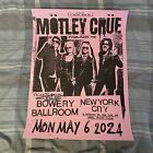 Motley Crue Full Band Signed 2024 Bowery Ballroom NYC EXTREMELY RARE Show Poster