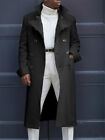 Men Long Jacket Outwear Work Formal Office Trench Coat Casual Overcoat 5XL