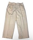Zanella Dress Pants Ivory Wool Italian Straight Fit Men's 38X28