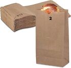 MT Products Extra Small Brown Paper Bags - 2 lb Paper Lunch Bags - Pack of 200