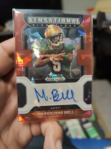 New Listing2022 Prizm Draft Picks Markquese Bell Sensational Signatures Red Cracked Ice RC