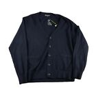 Kallspin Sweater Mens Medium Blue Wool Cashmere Blend Button Up Cardigan NWT