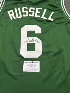 Bill Russell autographed Celtics Jersey w/ #6 inscription (with JSA LOA)