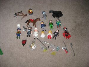 Lot PLAYMOBIL People/Weapons ~ Knights, Horses Spaceman Cook Pirate
