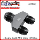 10/8/8an -10 AN to dual 8 AN Y fitting 