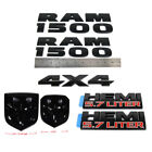 set OEM RAM 1500 4X4 Grille Tailgate 5.7 Liter HEMI Emblem Badge Black L