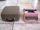 Vtg 1950's Pink Royal Quiet Deluxe De Luxe Portable Manual Typewriter UNTESTED
