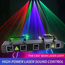 5 Lens 5 Beam RGBYC Laser Stage Light Disco Show DMX Projector Party Dj Light