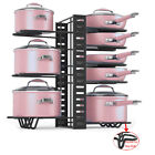 8-Tier Pots and Pans Pot Rack Organizer Adjustable 3 Diy Methods Pans Lid Holder