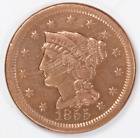 1855 Braided Hair Large Cent Upright 5s
