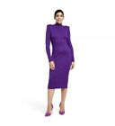 Sergio Hudson x Target - SIZE XS - Strong Shoulder Sweater Dress - Purple NEW