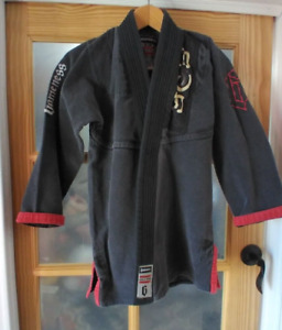 Gameness Air Gi Top A 1 Professional Fightwear Black Kimono MBUNA Black Red Nice