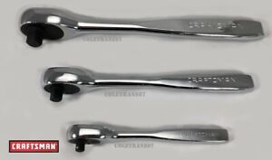 NEW Craftsman 90T Fine Tooth Ratchets,  1/2, 3/8, 1/4