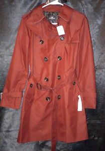 NWT Coach Women’s Red Belted Trench Coat Size Small