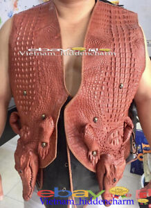 Men's Genuine Crocodile Skin Jacket/Vest- Made To Measure - Handmade Vest