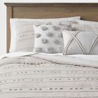 5pc King Quinlan Stripe Dot Comforter Bedding Set Gray - Threshold
