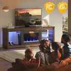 Modern Electric 7 Color LED Fireplace TV Stand for up to 70 In TV Walnut