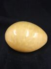Chalcedony Stone Egg Onyx Orange And White With Green  1-5/8” By 1-3/8” 1.5 Oz