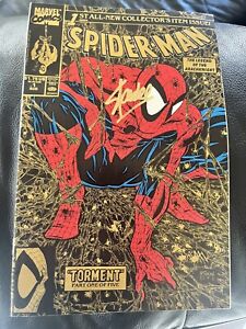 Spider-Man Torment 1 Gold Signed Stan Lee Gold Ink!