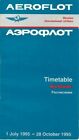 Aeroflot Russian International Airlines timetable 1995/07/01