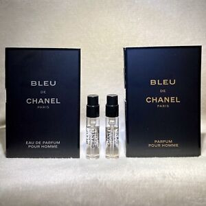 Chanel Bleu De Chanel Eau De Parfum + PARFUM Sample Sprays for Men .05oz, 1.5ml