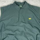 Masters Collection 1/4 Snap Pullover Golf Windbreaker Vest Men's Large Green