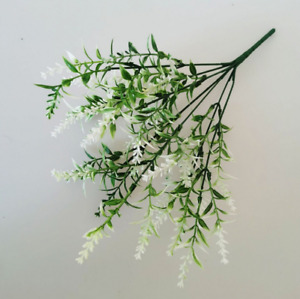 8 Bundles Artificial Flowers Plastic Fake Plants Faux U Resistant Decor Outdoor