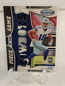 New Listing2022 CERTIFIED JALEN TOLBERT ROOKIE PATCH PIECE OF THE GAME #D/35 COWBOYS