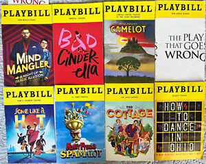 8 Broadway Musicals Playbill LOT - Mind Mangler, Spamalot, Ohio, Camelot, Wrong