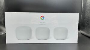 New Google Nest WiFi AC2200 Router And 2 AC1200 Wifi Points 3-Pack System Snow