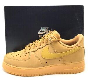 *NEW* MEN Nike Air Force 1 '07 WB Low Wheat Flax Gum Brown Leather (CJ9179 200)