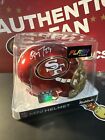 Christian McCaffrey Autographed 49ers Flash Red Mini Helmet Beckett Super Bowl