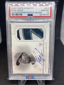 2020 Topps Dynasty Kyle Lewis Autographed Patch RC 1/5 PSA 10 Mariners