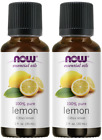 Now Foods Essential Oils, Lemon Oil, 1 fl oz (30 ml) - Pack of 2