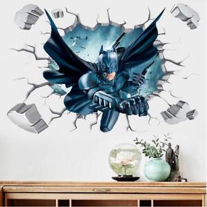 US 3D Wall Stickers Batman Bat Man Kids Cartoon Room Decal Wallpaper Removable