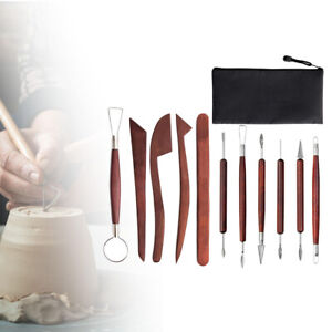 12Pcs Clay Sculpting Tools Trimming Pottery Carving Tool Set for Beginners