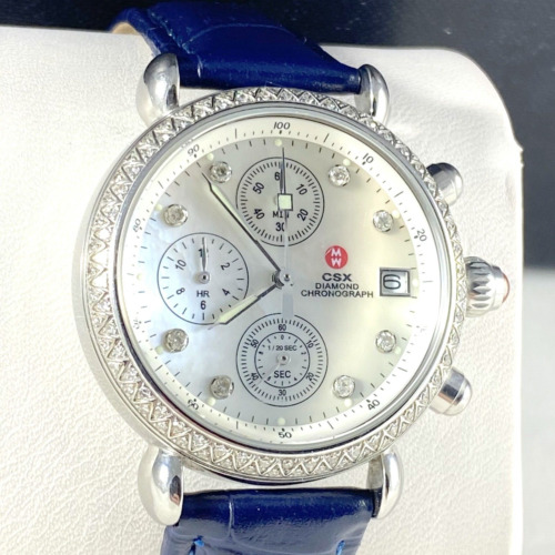 Women's Michele CSX Diamond Chronograph Dress Watch in Excellent Condition ...