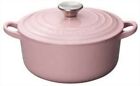 Le Creuset Dutch Oven Signature Cocotte Ronde Cast Iron Round 24cm Chiffon Pink